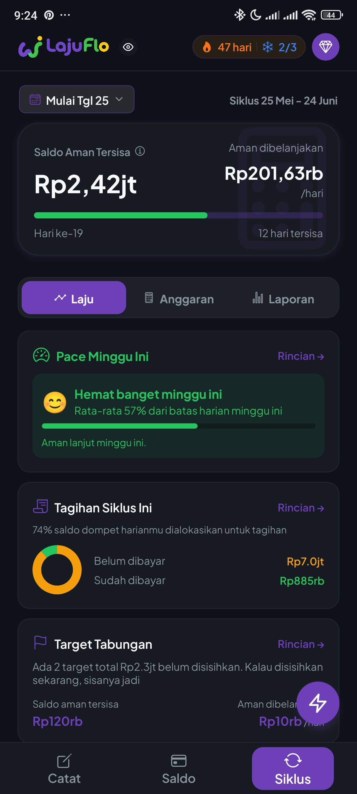 LajuFlo Dark Mode