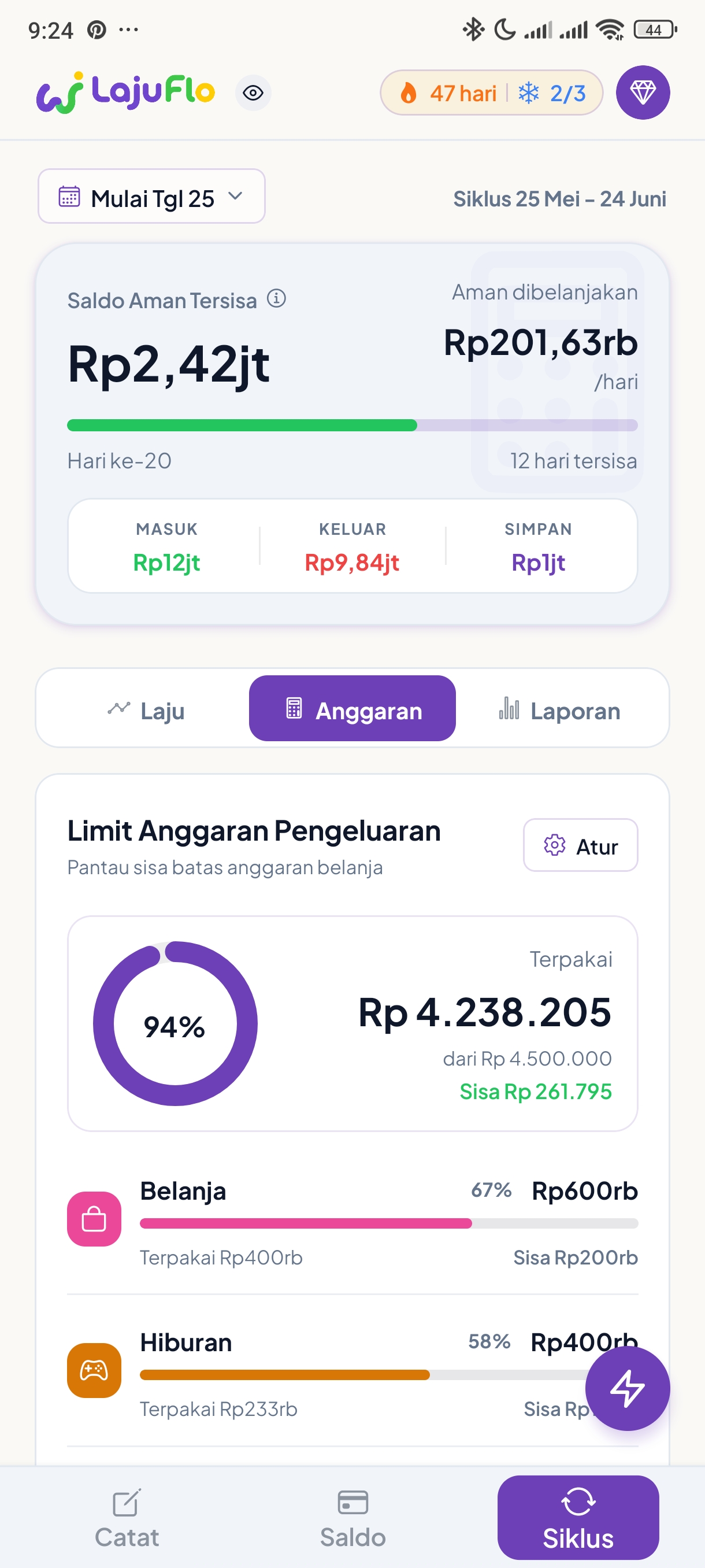 LajuFlo Light Mode