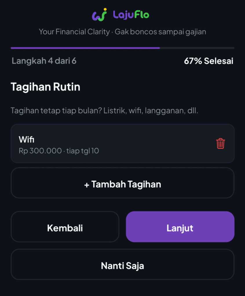 Setup Tagihan
