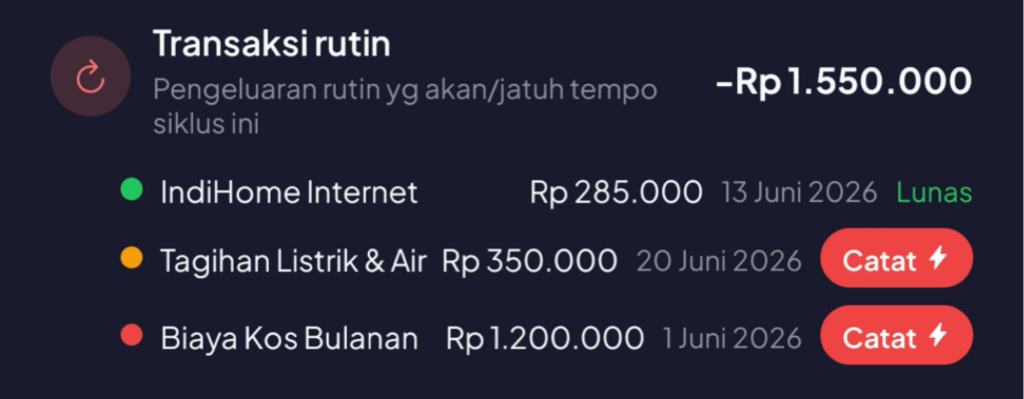 Transaksi Rutin